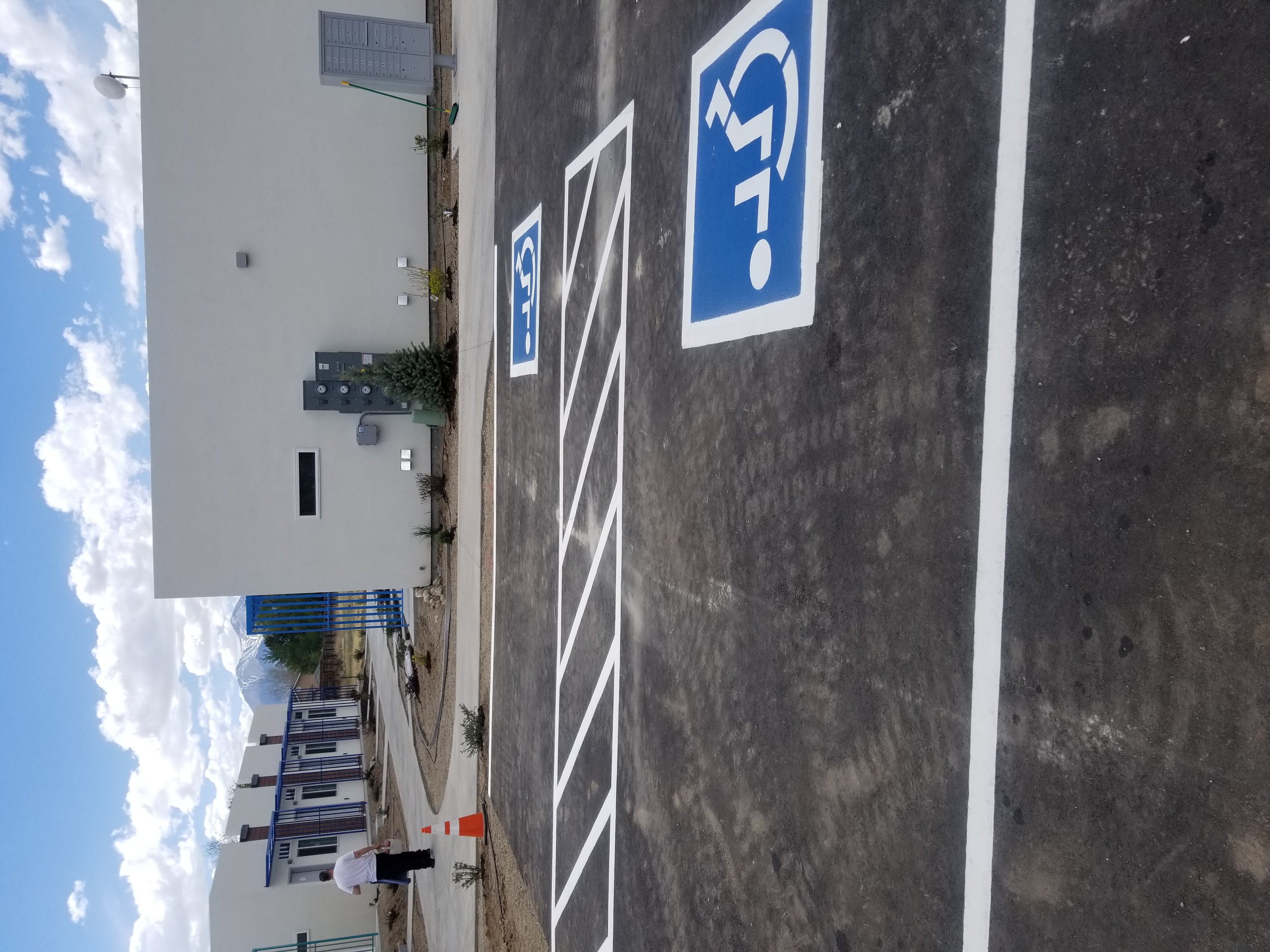 Commercial parking lot striping project 15 by Big Blu's in Colorado Springs