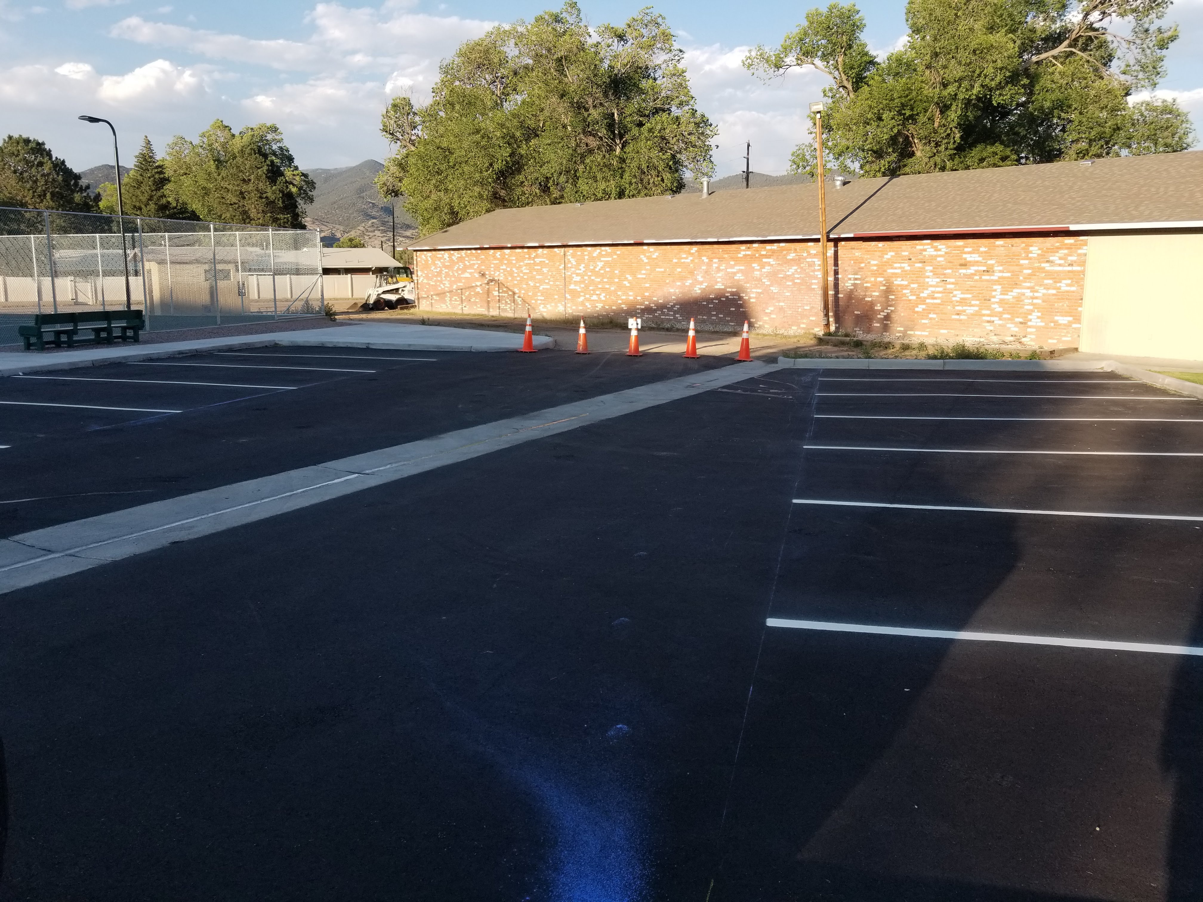 Commercial parking lot striping project 28 by Big Blu's in Colorado Springs