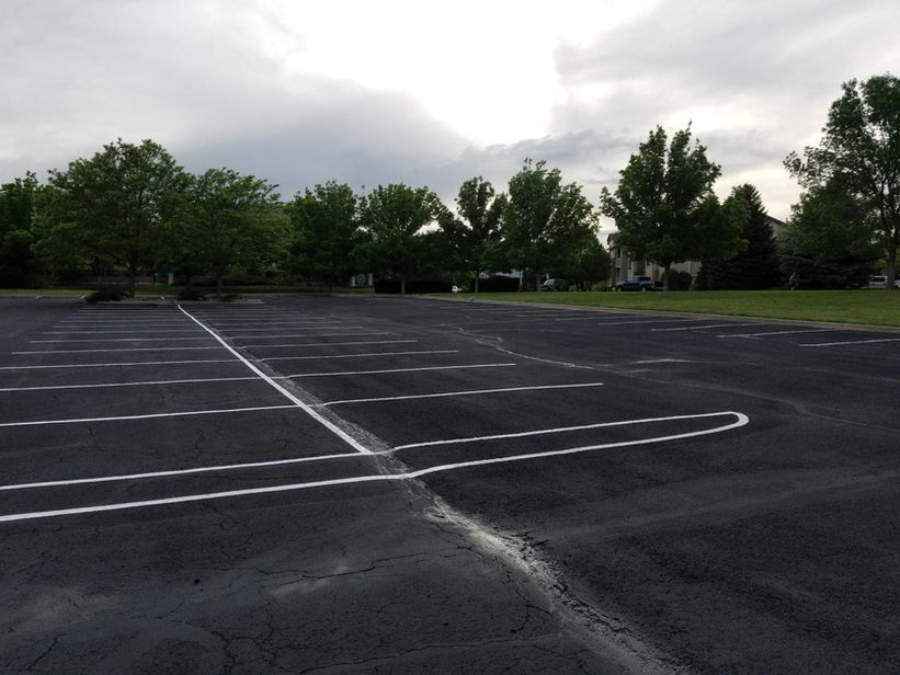 Commercial parking lot striping project 5 by Big Blu's in Colorado Springs