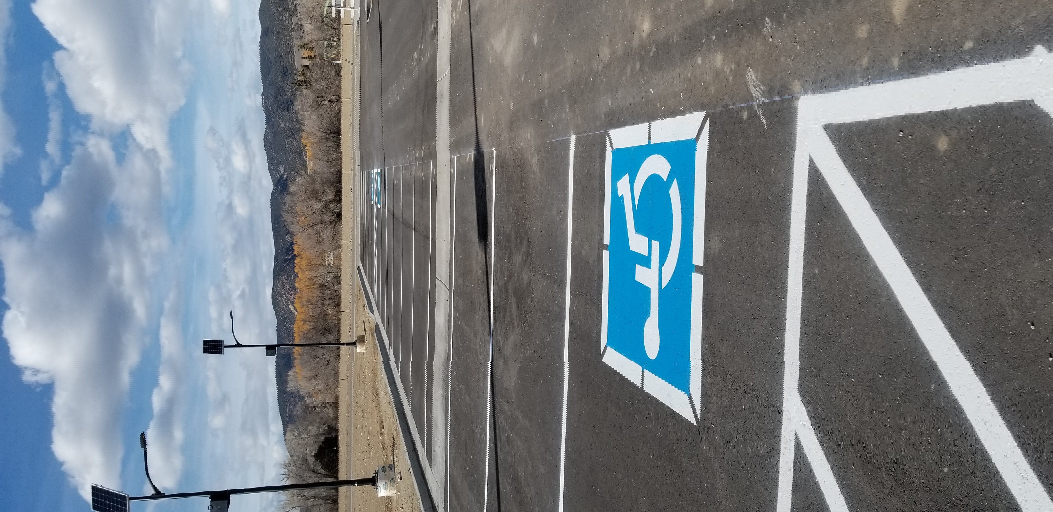 Commercial parking lot striping project 33 by Big Blu's in Colorado Springs