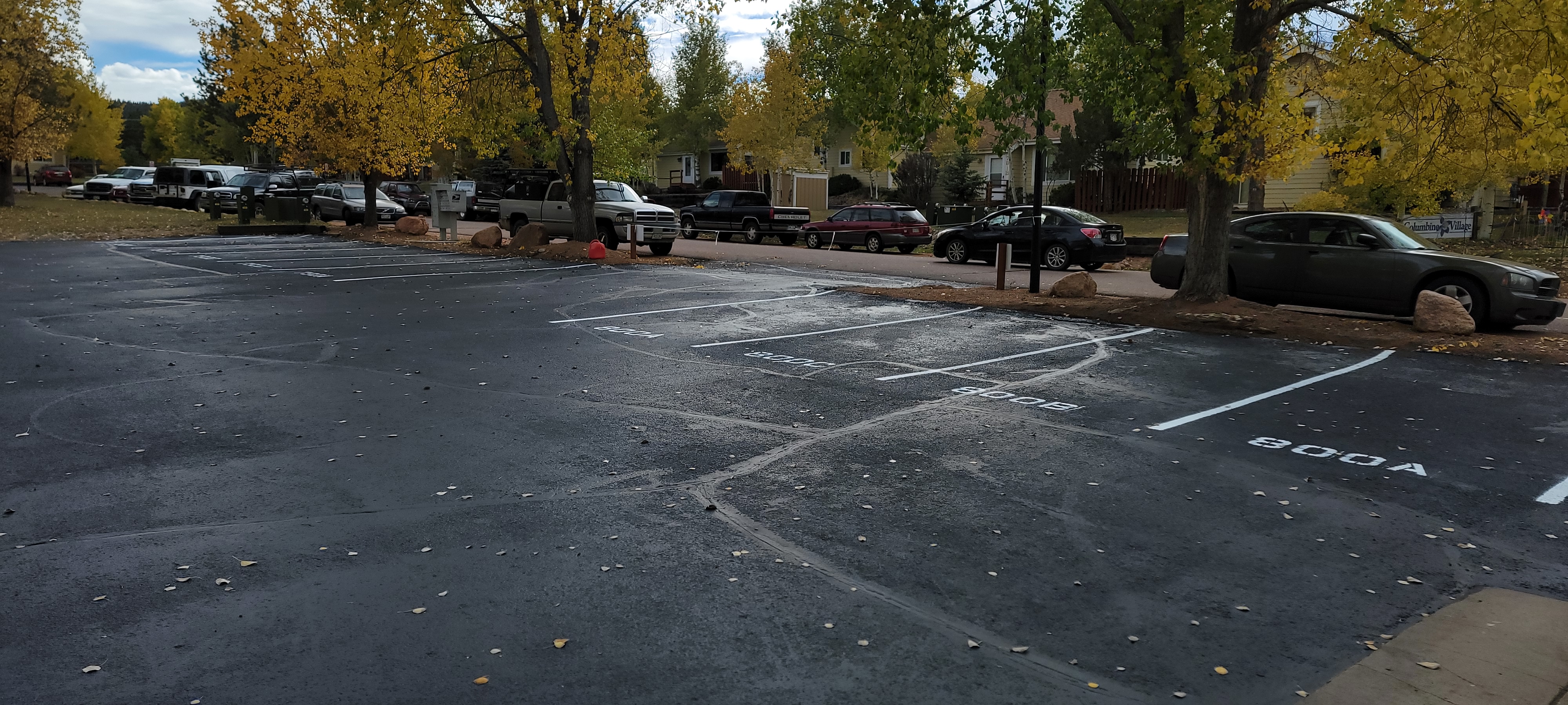 Commercial parking lot striping project 40 by Big Blu's in Colorado Springs
