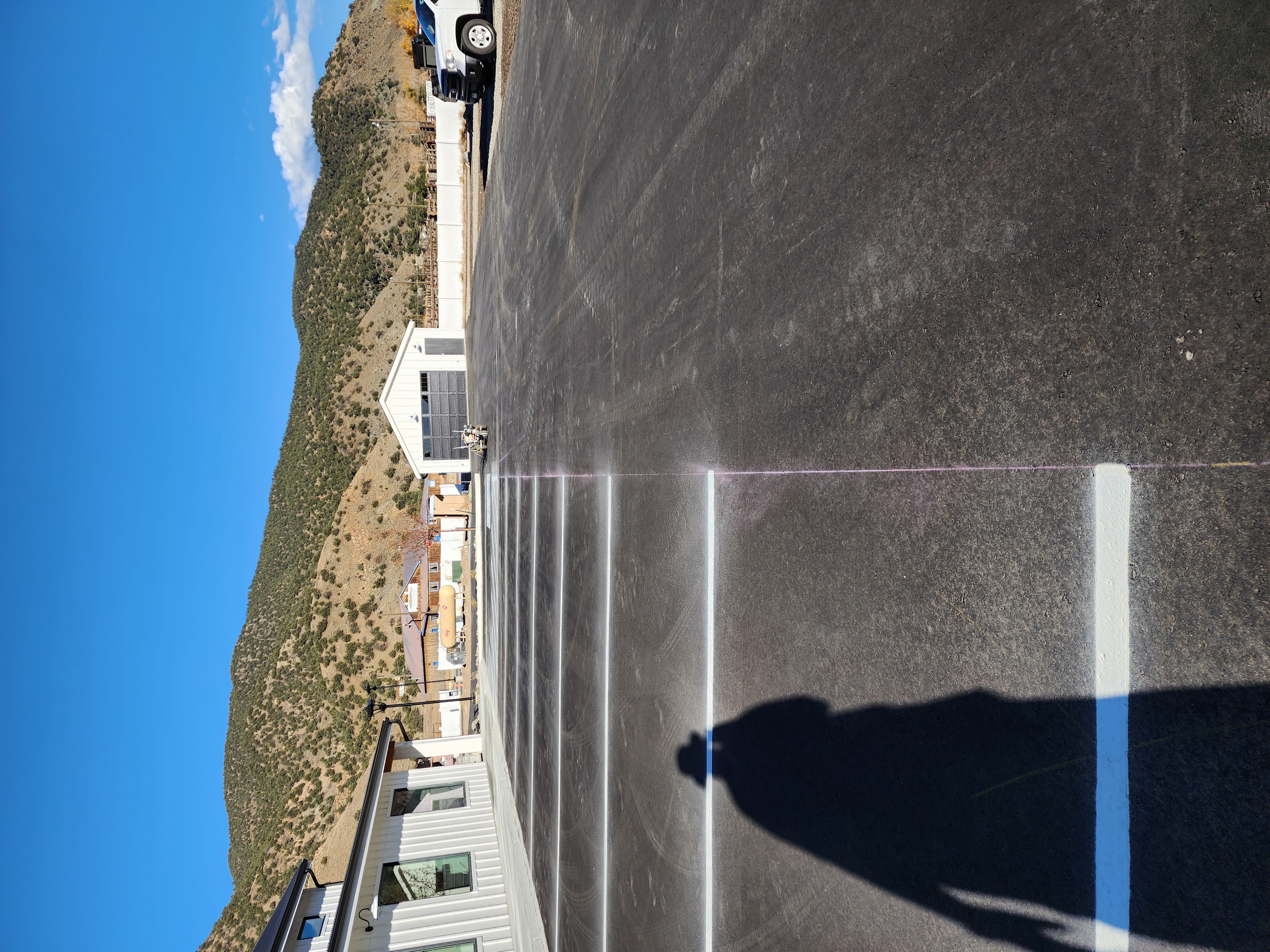 Commercial parking lot striping project 60 by Big Blu's in Colorado Springs