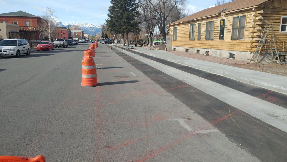 Commercial parking lot striping project 10 by Big Blu's in Colorado Springs