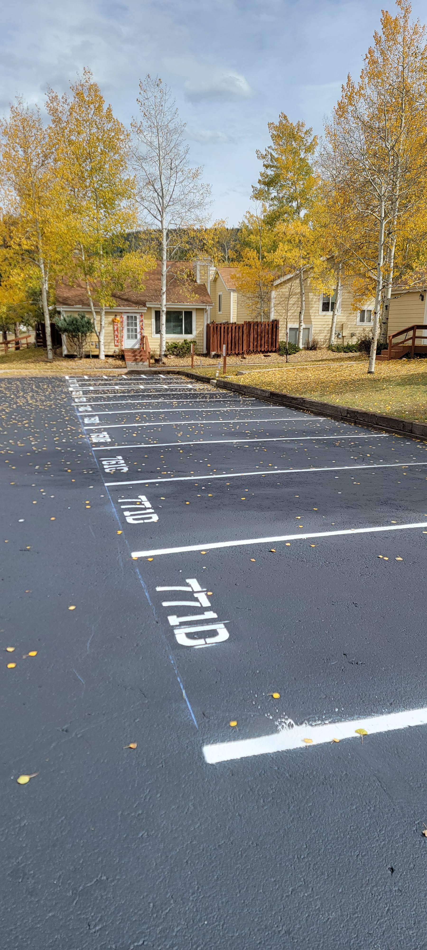 Commercial parking lot striping project 44 by Big Blu's in Colorado Springs