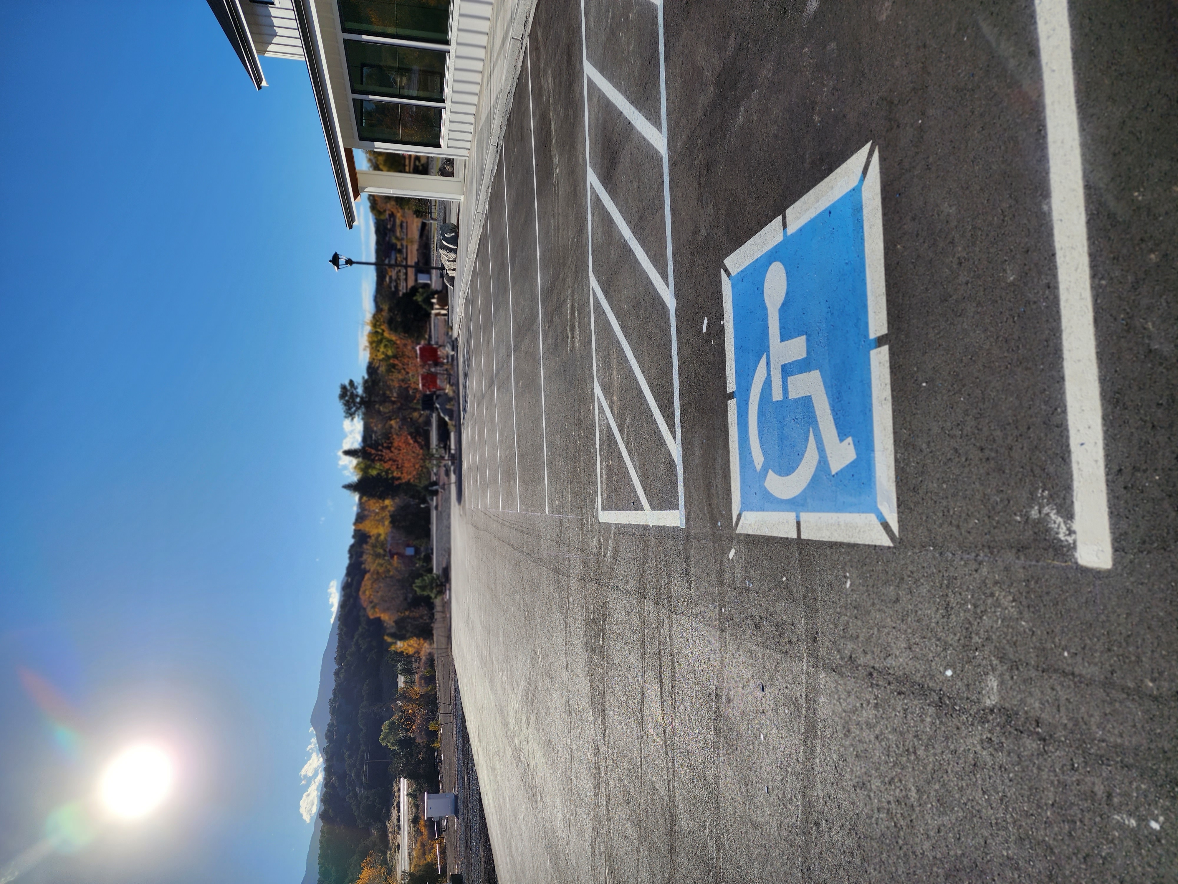Commercial parking lot striping project 51 by Big Blu's in Colorado Springs