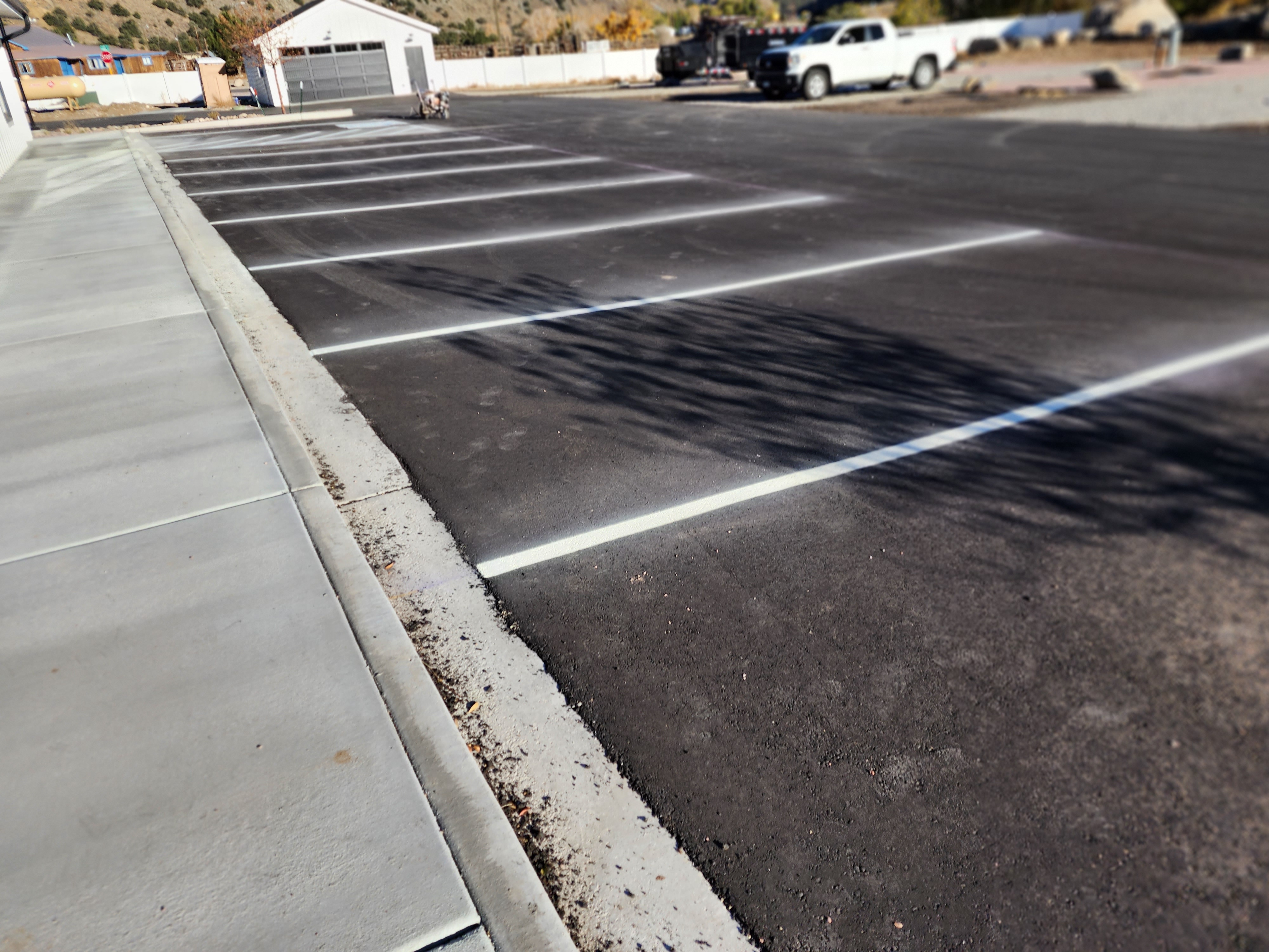 Commercial parking lot striping project 53 by Big Blu's in Colorado Springs