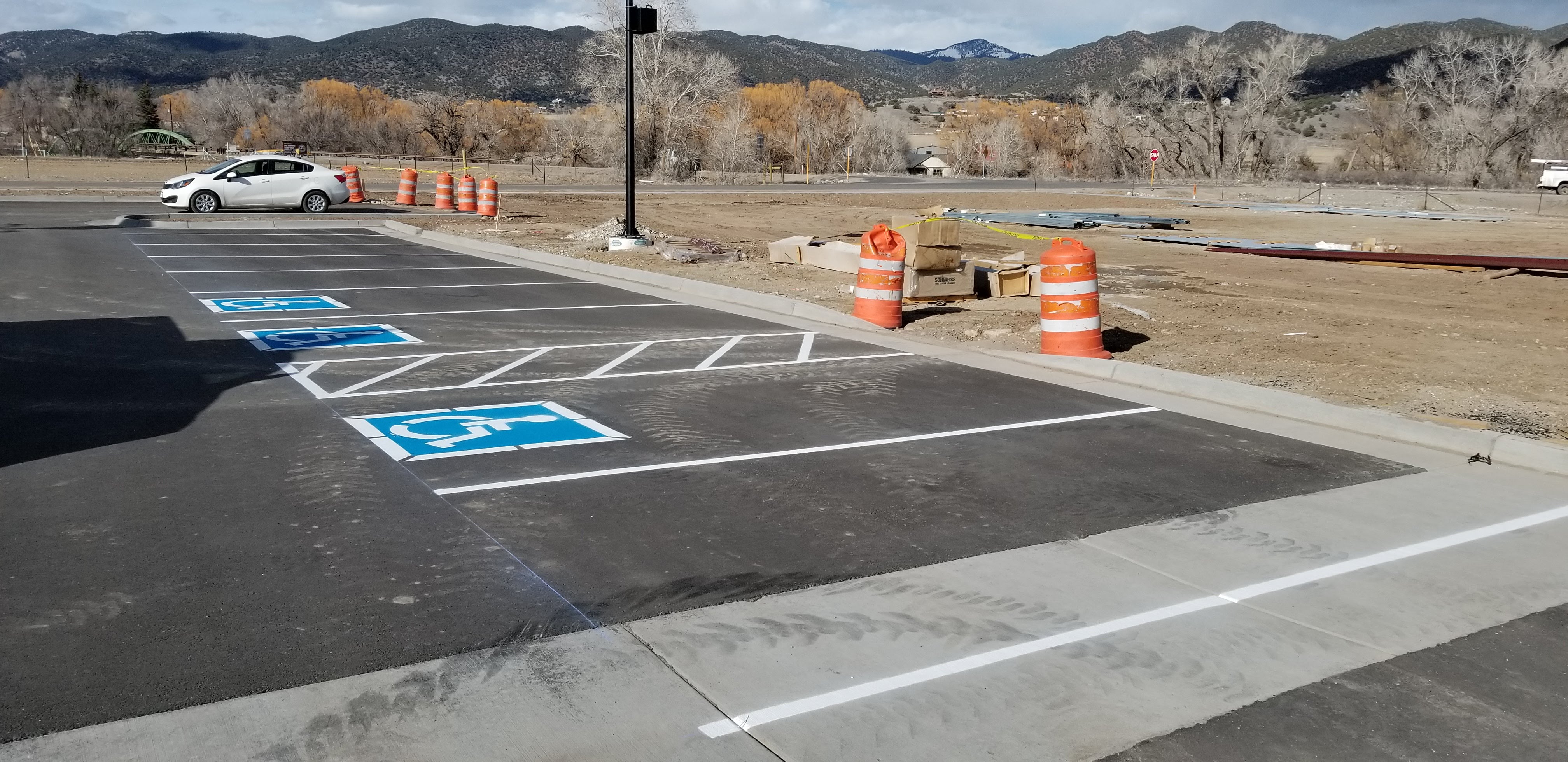Commercial parking lot striping project 30 by Big Blu's in Colorado Springs