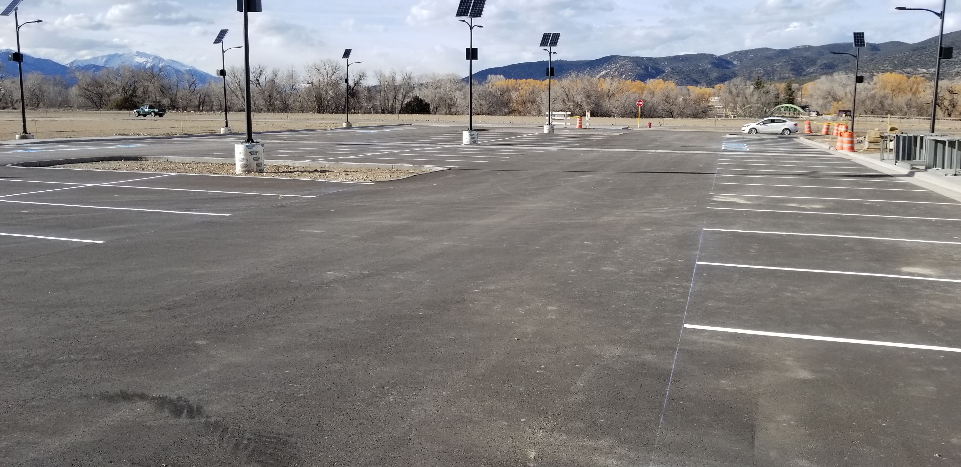 Commercial parking lot striping project 35 by Big Blu's in Colorado Springs