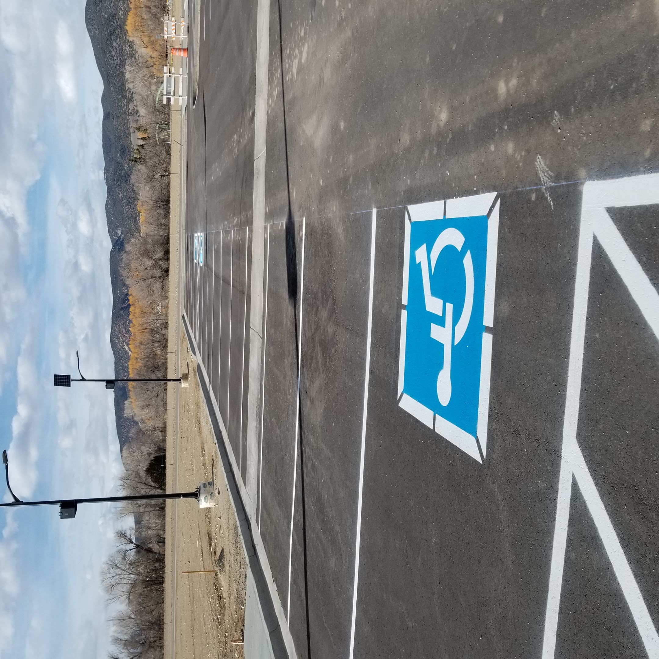 Commercial parking lot striping project 32 by Big Blu's in Colorado Springs