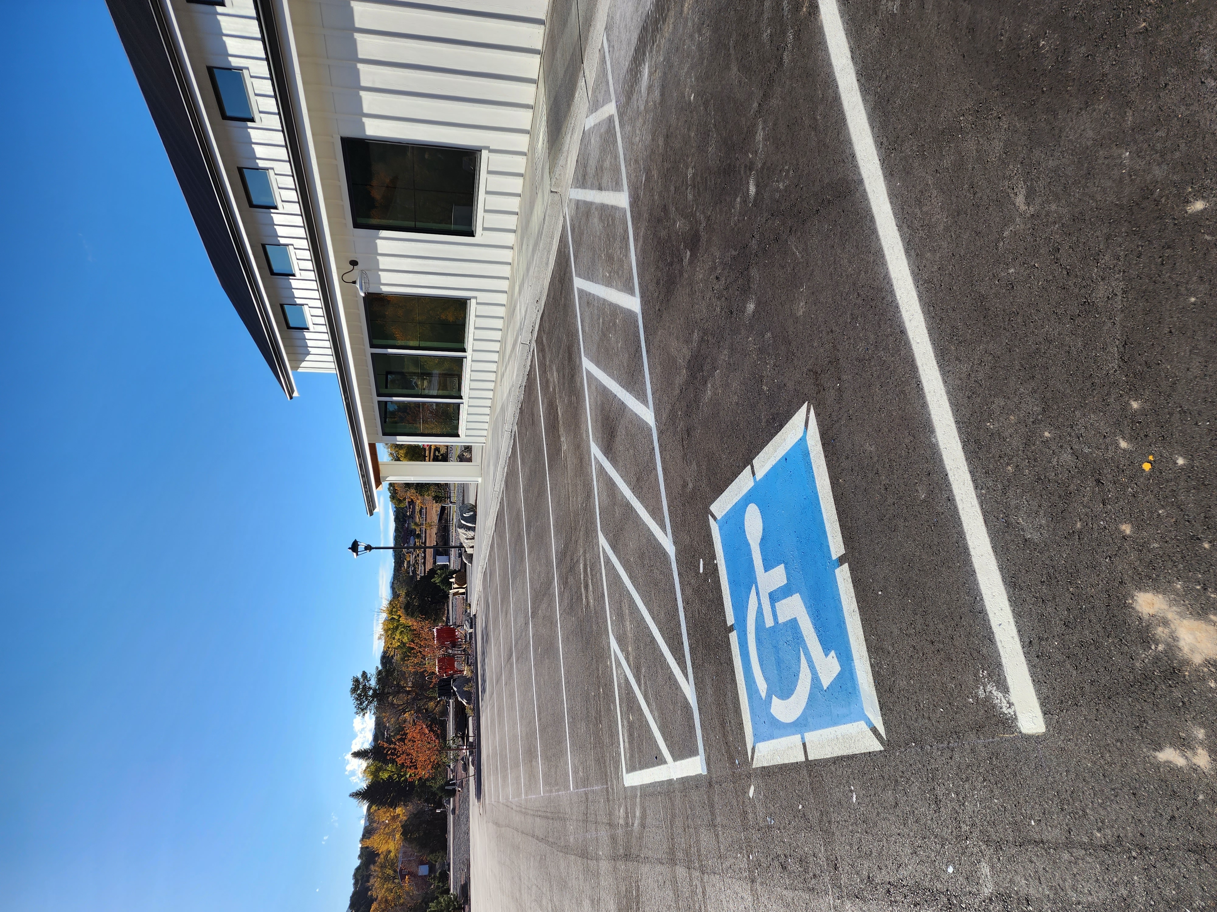 Commercial parking lot striping project 58 by Big Blu's in Colorado Springs