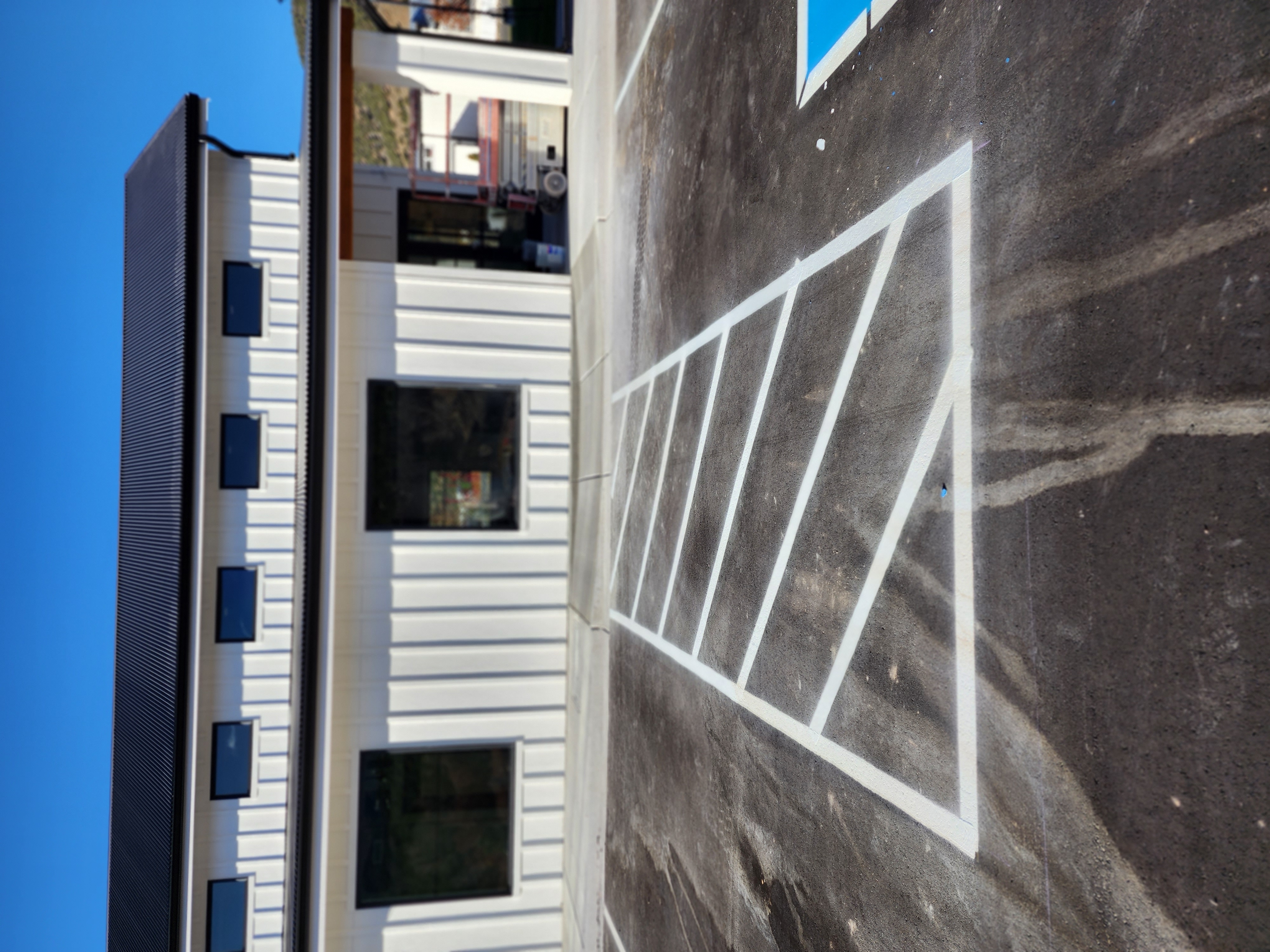 Commercial parking lot striping project 55 by Big Blu's in Colorado Springs