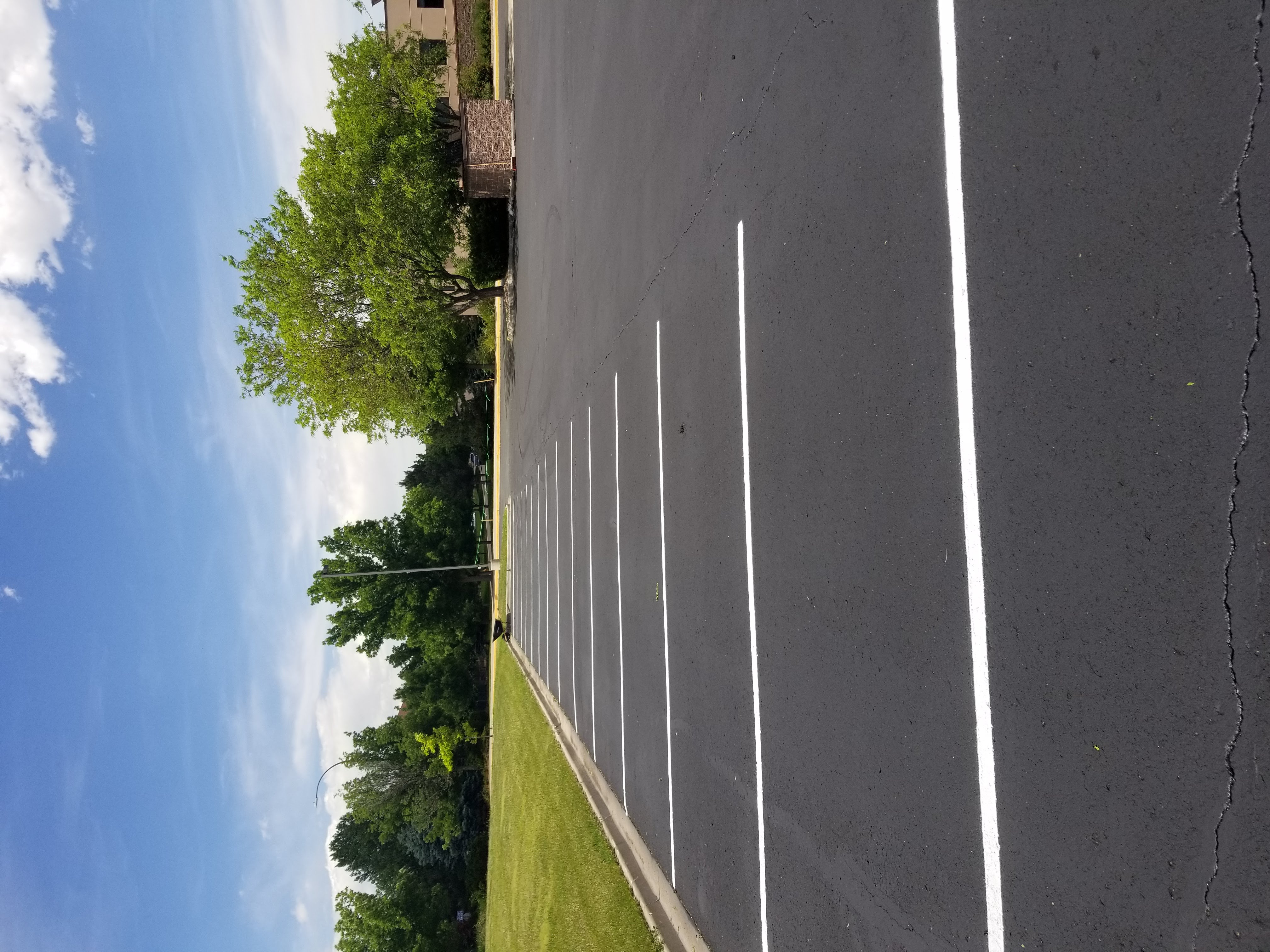 Commercial parking lot striping project 26 by Big Blu's in Colorado Springs