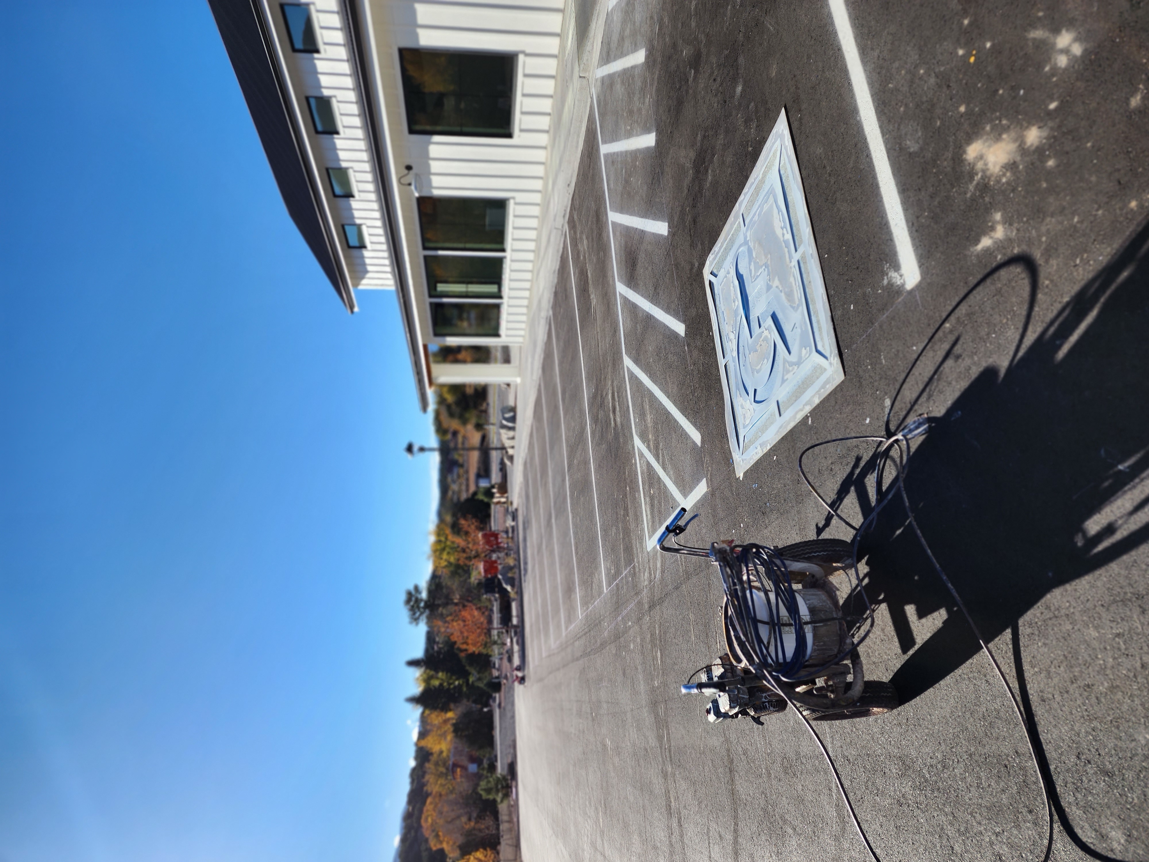 Commercial parking lot striping project 57 by Big Blu's in Colorado Springs